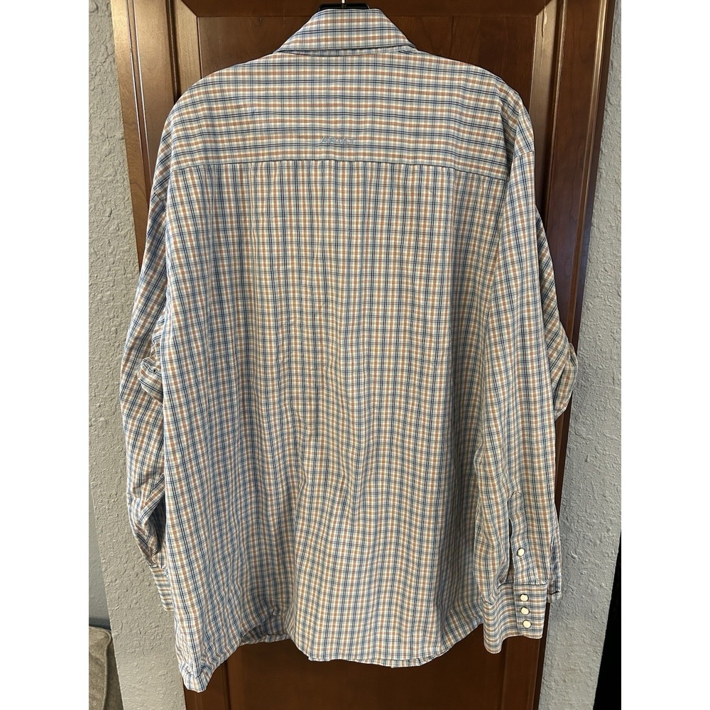 Ariat Pro Series Western Shirt Mens XXL Blue Plaid Long Sleeve Button Down - Picture 2 of 8